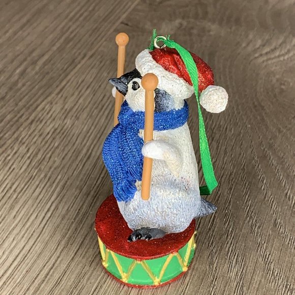 Danbury Mint The Baby Animal Ornaments Penguin W/ Drum & Drumsticks - Picture 2 of 8